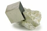 Natural Pyrite Cube In Rock - Navajun, Spain #337877-1